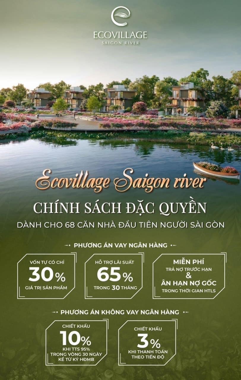 Chính sách bán hàng 68 căn eco village sài gòn river